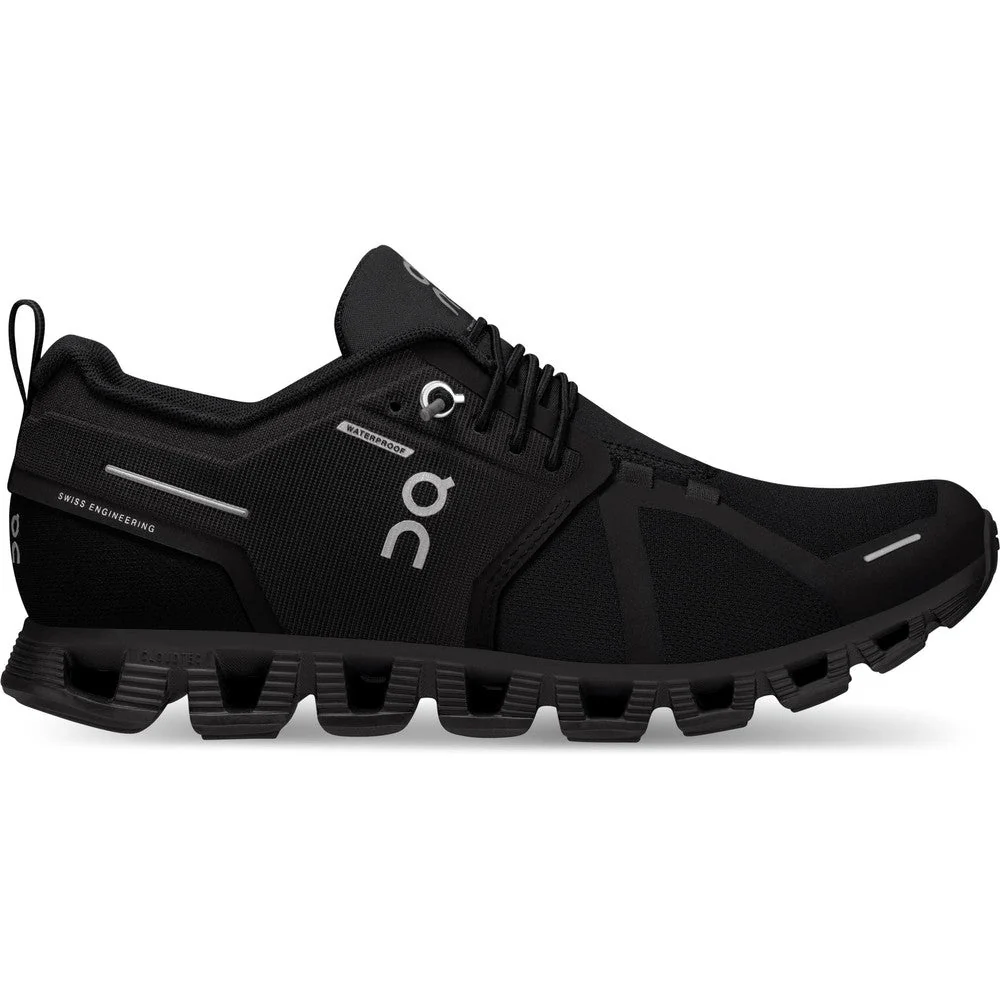 Men's On Cloud 5 Waterproof, All Black, 12 D Medium