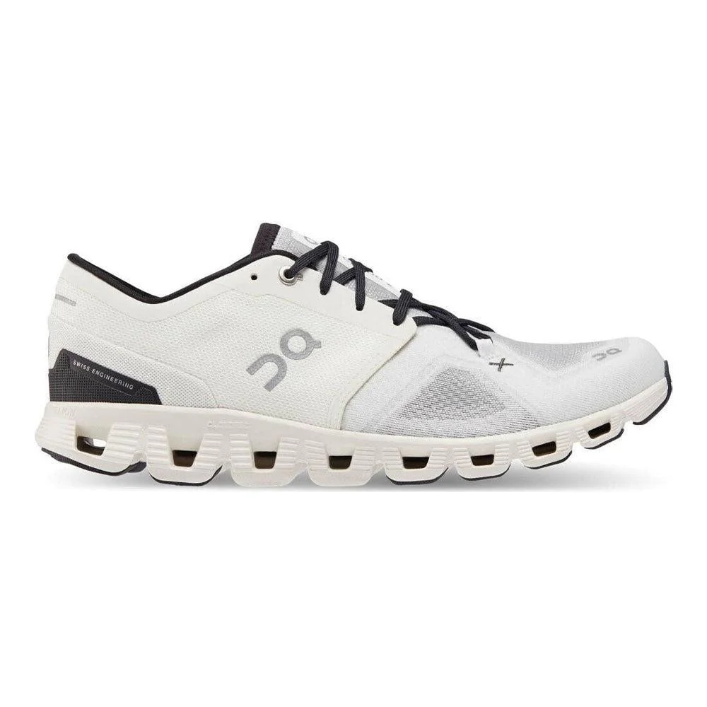 Men's On Cloud X 3, Ivory/Black, 12 D Medium