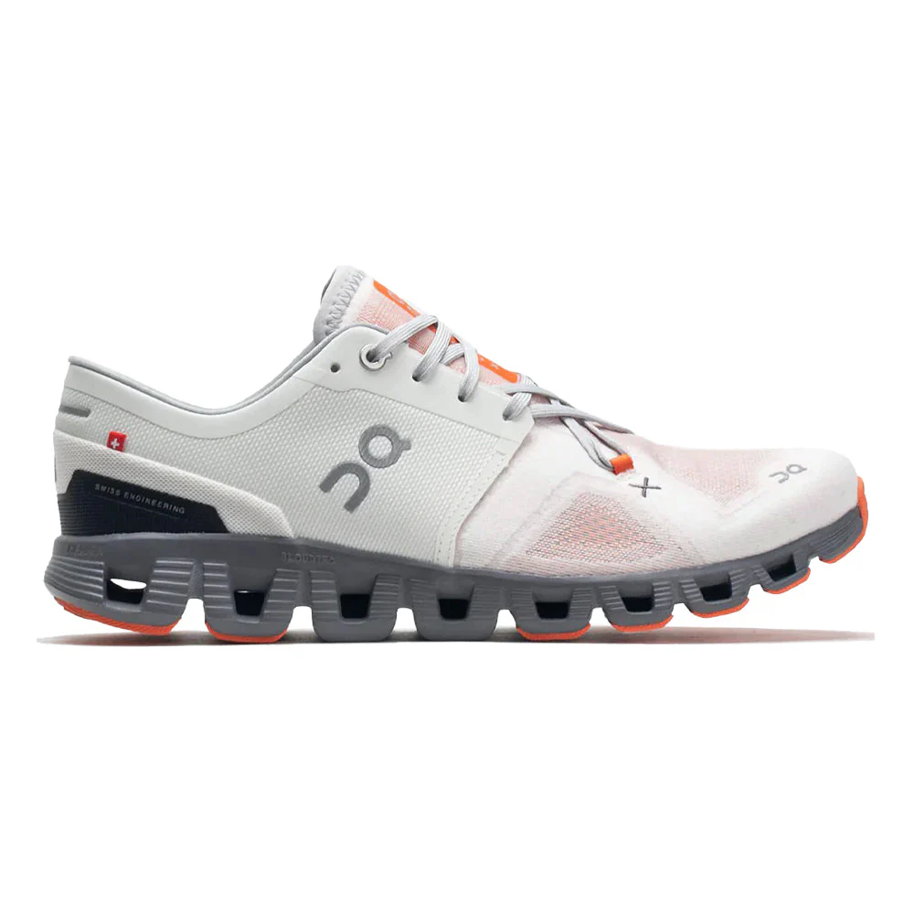 Men's On Cloud X 3, Ivory/Alloy, 11 D Medium