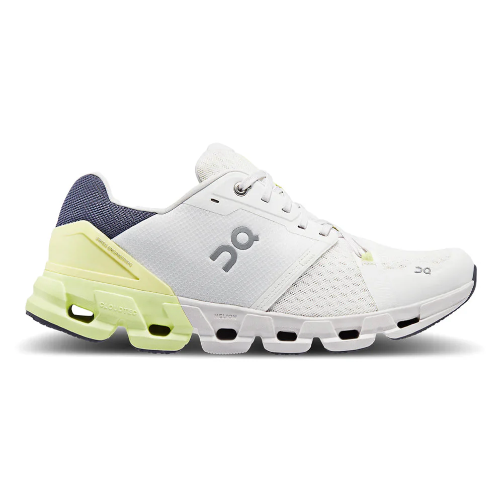 Men's On Cloudflyer 4, White/Hay, 11.5 D Medium