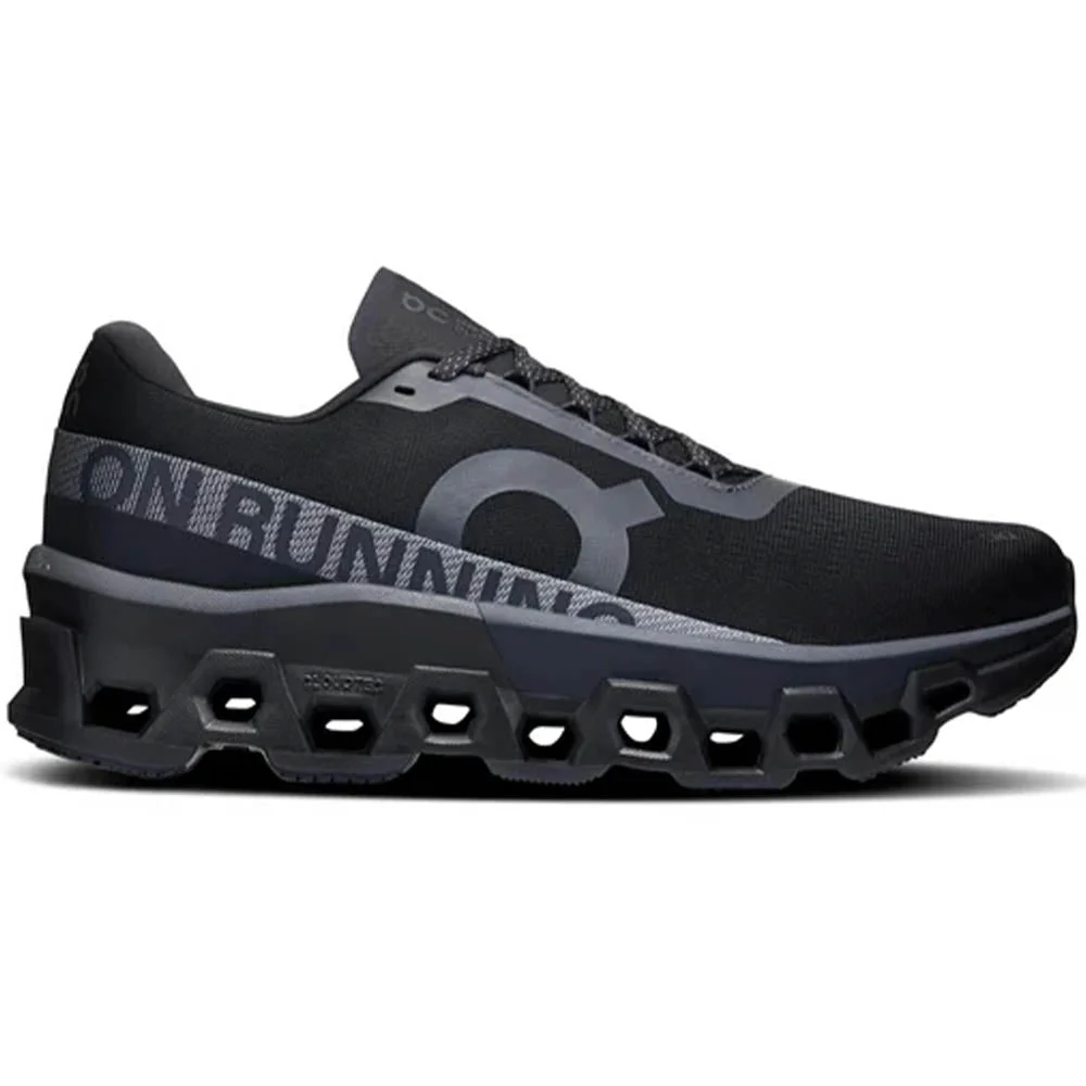 Men's On Cloudmonster 2, Black/Black, 13 D Medium