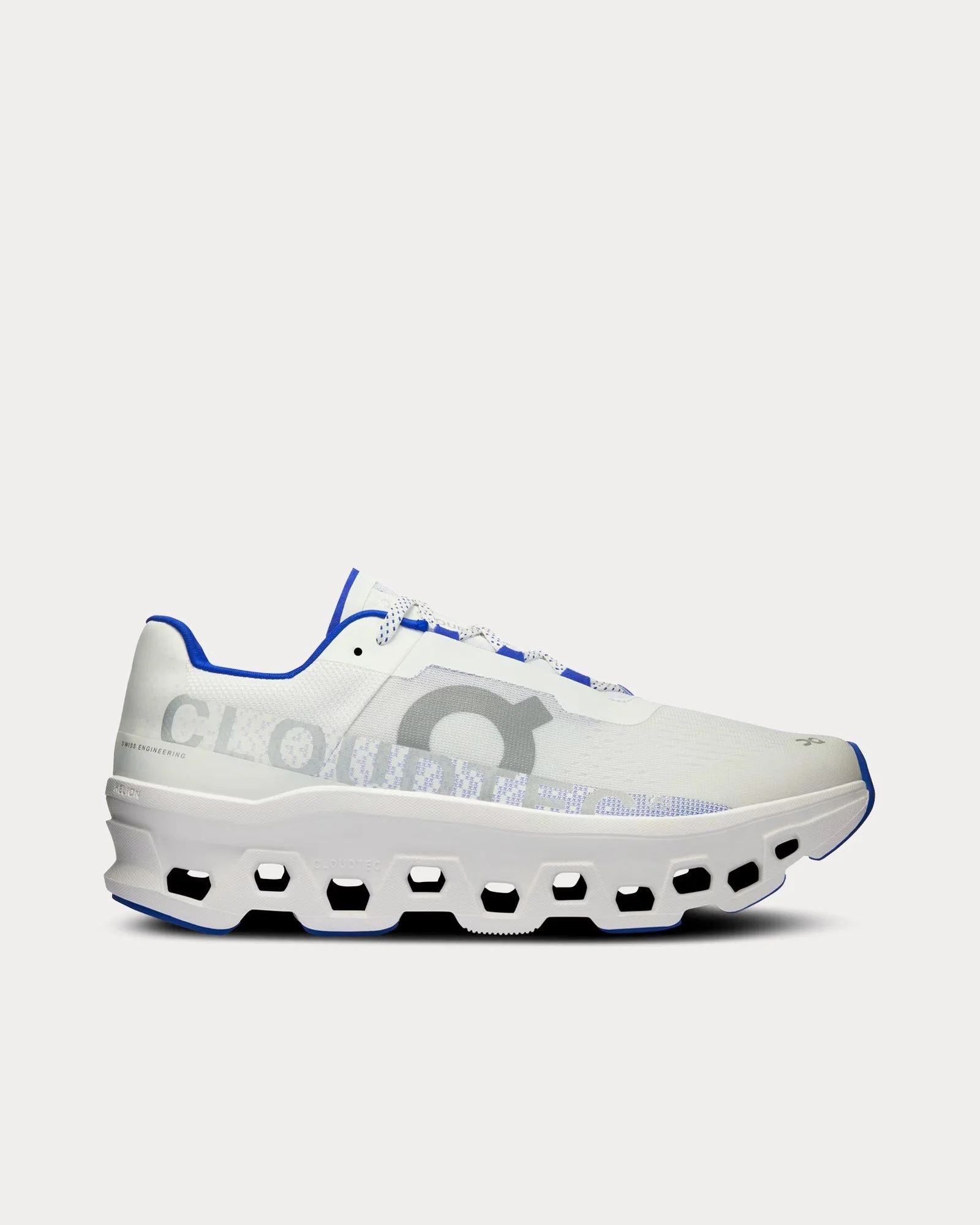 Men's On Cloudmonster, White/Indigo, 8.5 D Medium