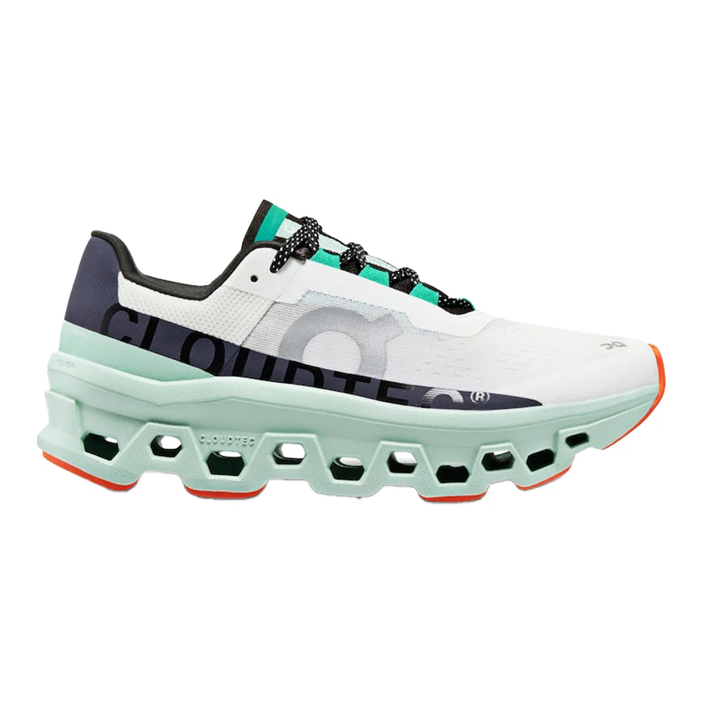 Men's On Cloudmonster, Undyed-White/Creek, 10.5 D Medium