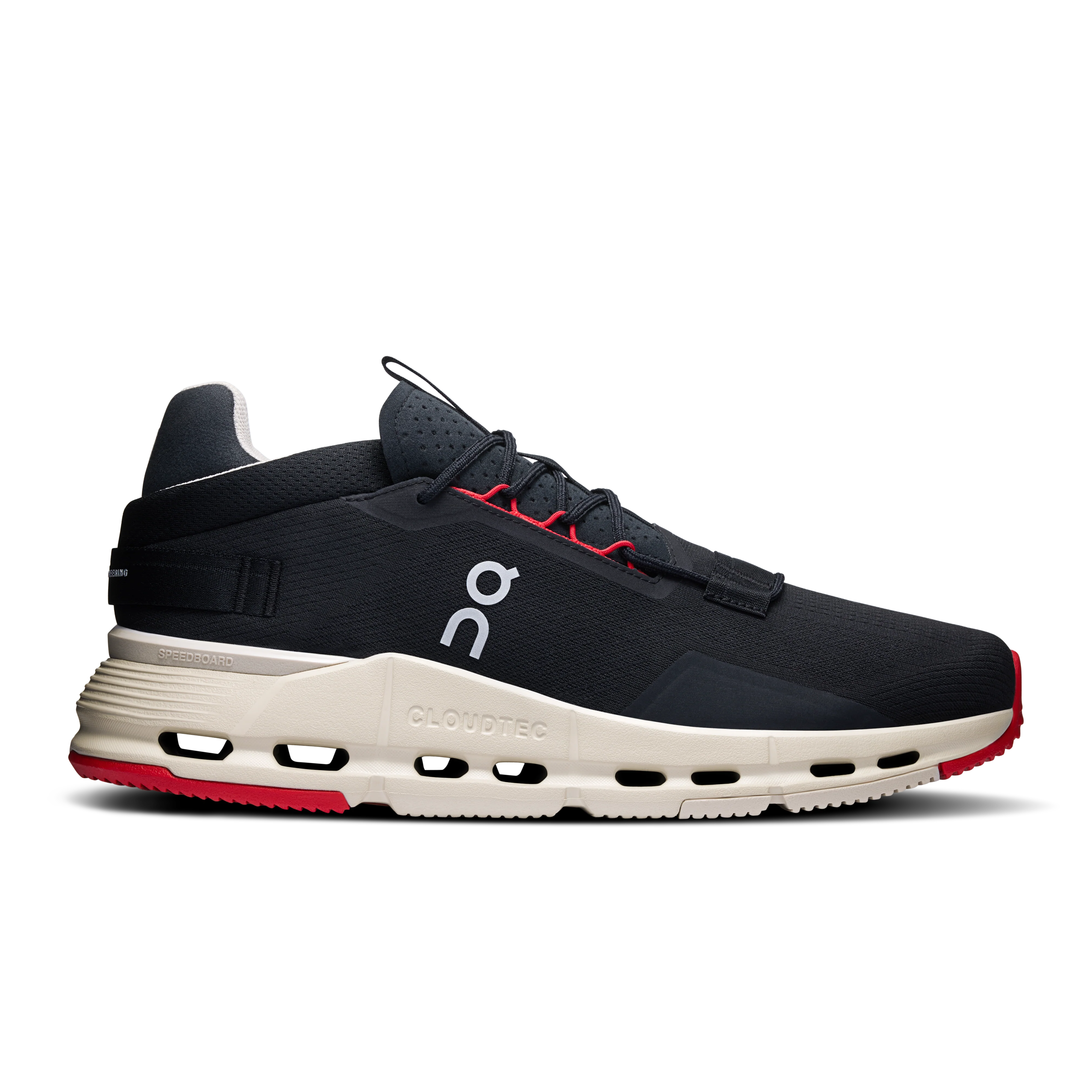Men's On Cloudnova 2, Black/Red, 8 D Medium
