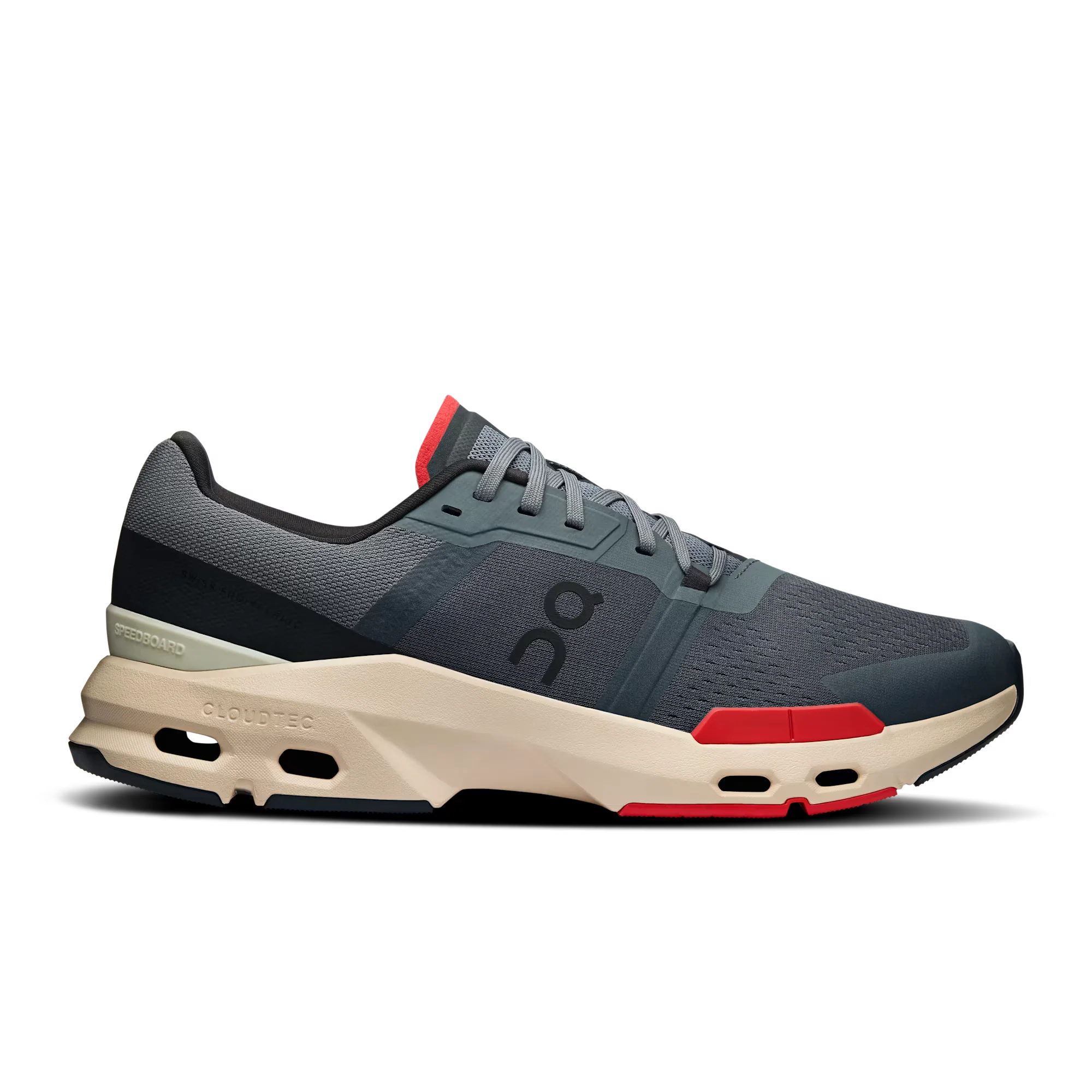 Men's On Cloudpulse, Stone/Red, 10.5 D Medium