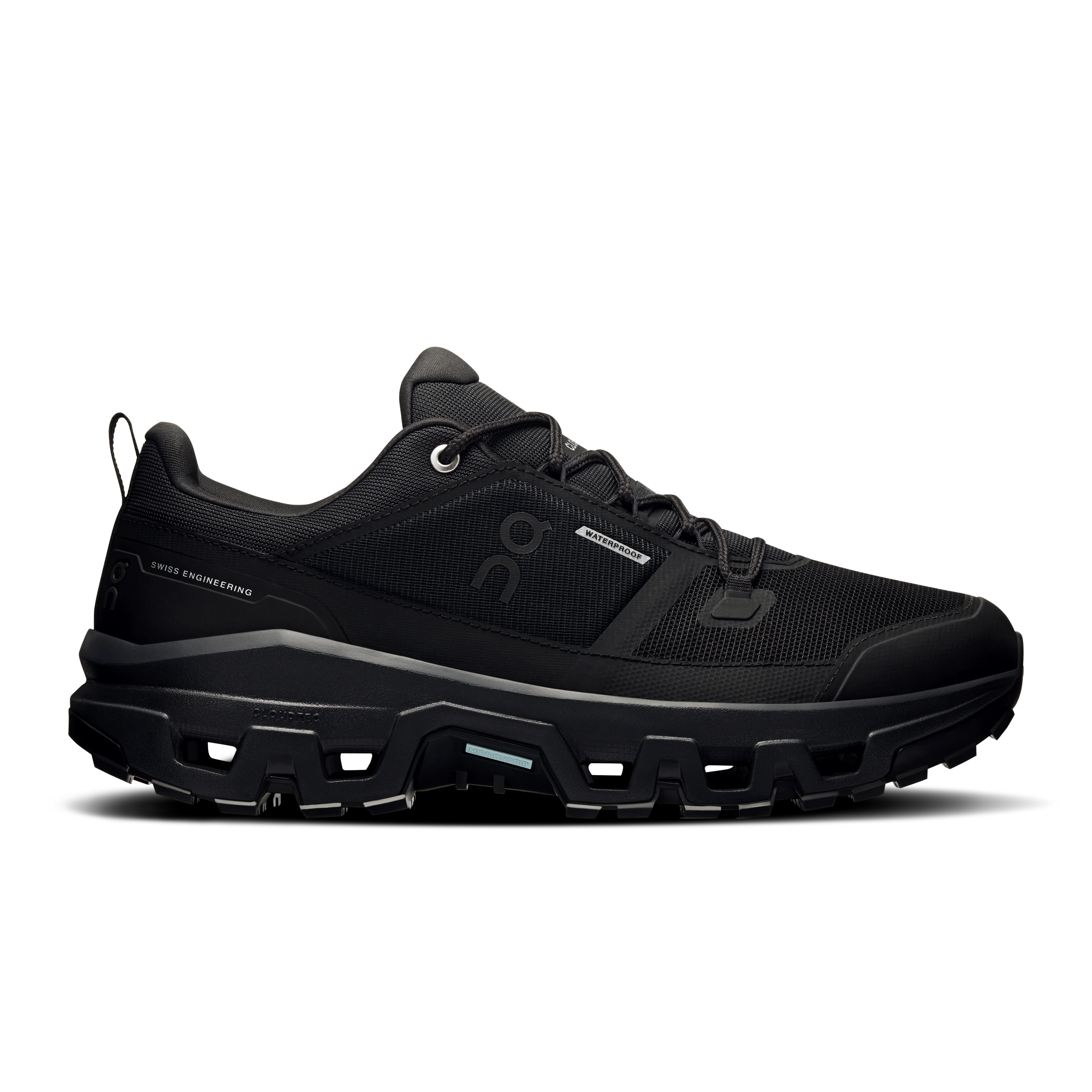 Men's On Cloudrock Low WP, Black/Black, 10 D Medium