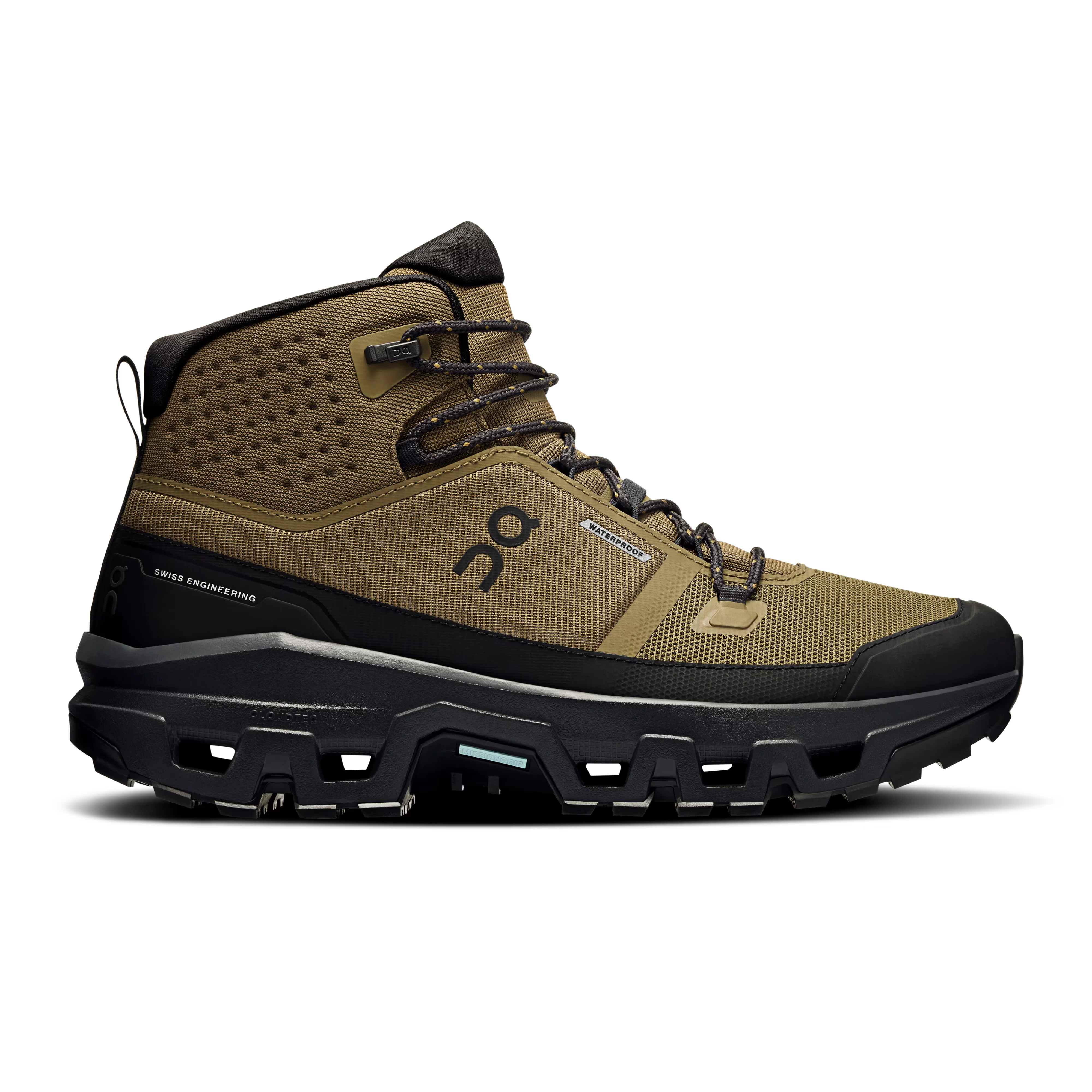 Men's On Cloudrock Mid WP, Hunter/Black, 8 D Medium
