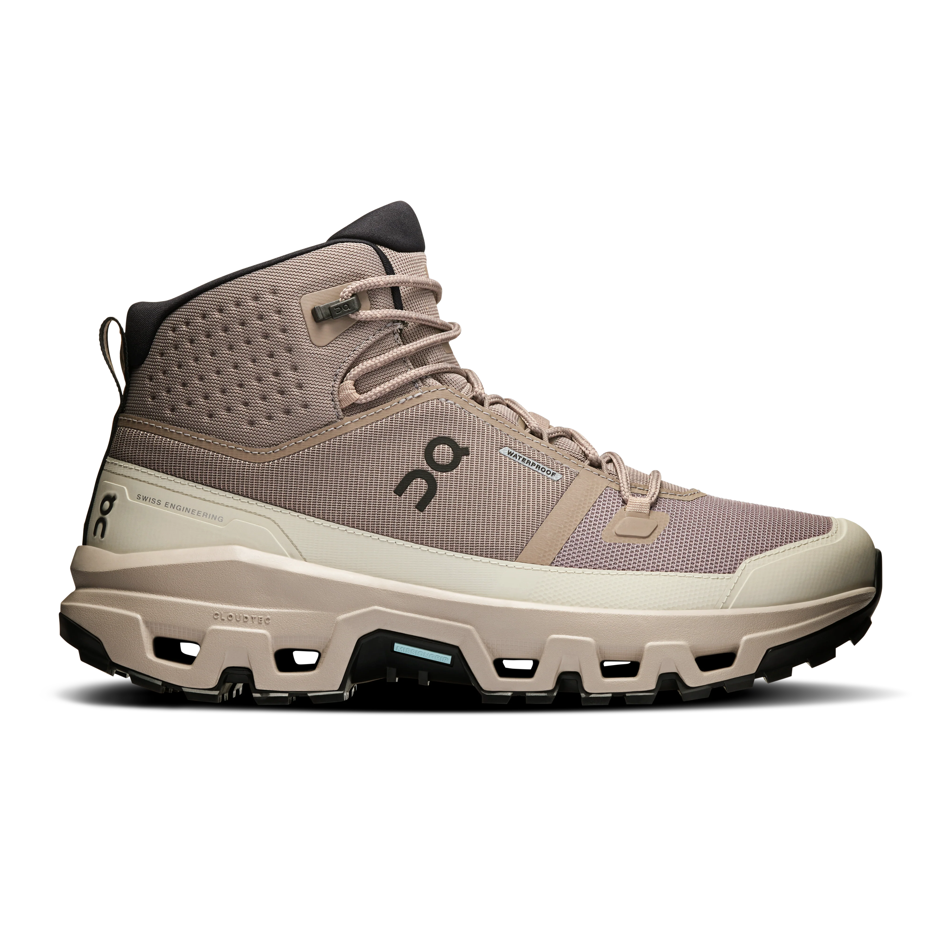 Men's On Cloudrock Mid WP, Cinder/Desert, 12.5 D Medium
