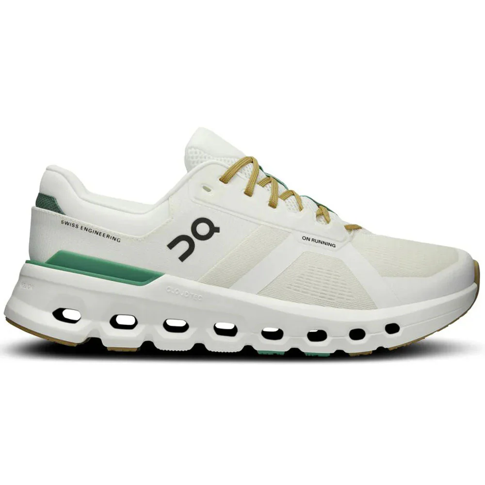 Men's On Cloudrunner 2, Undyed/Green, 12.5 D Medium