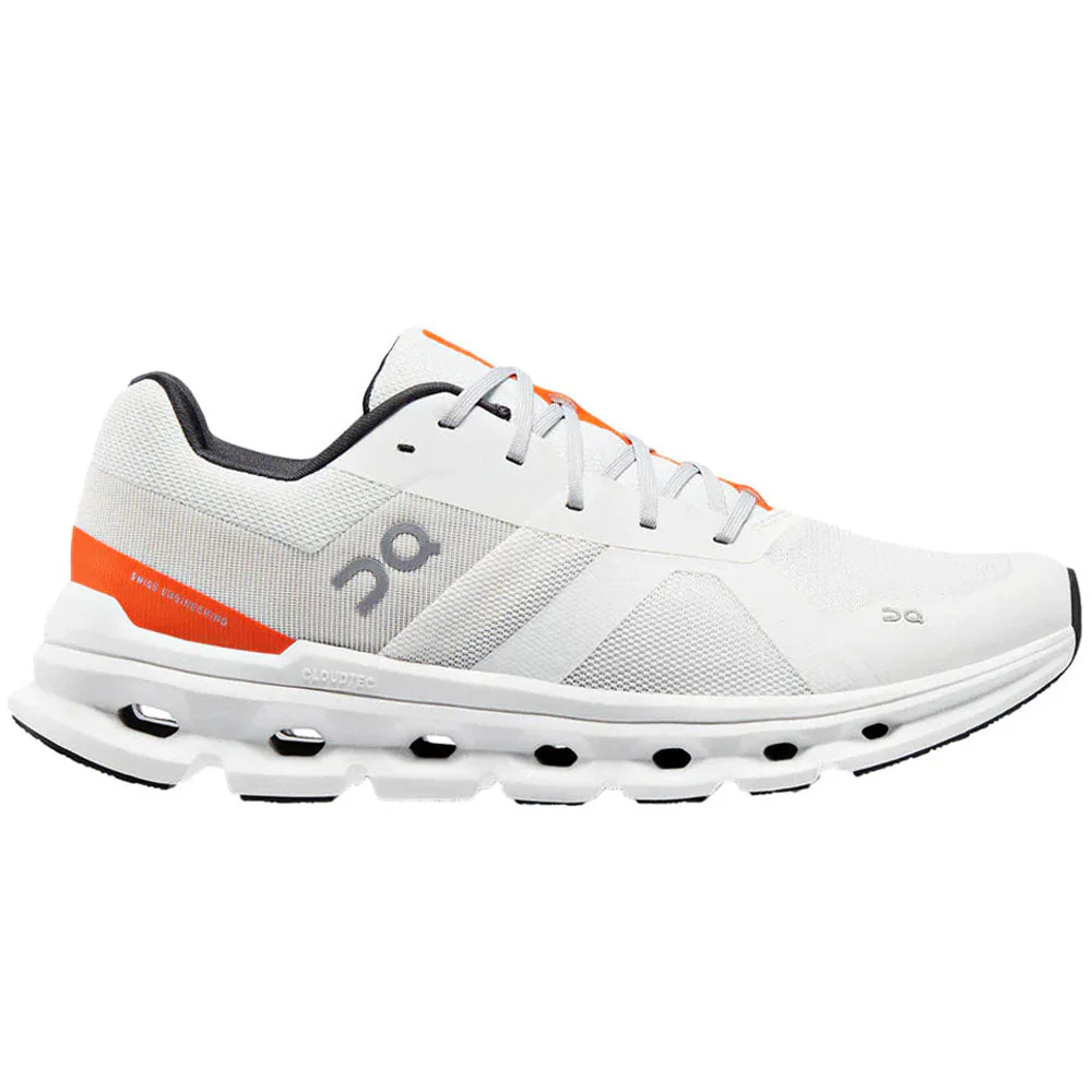 Men's On Cloudrunner, Undyed-White/Flame, 12 D Medium