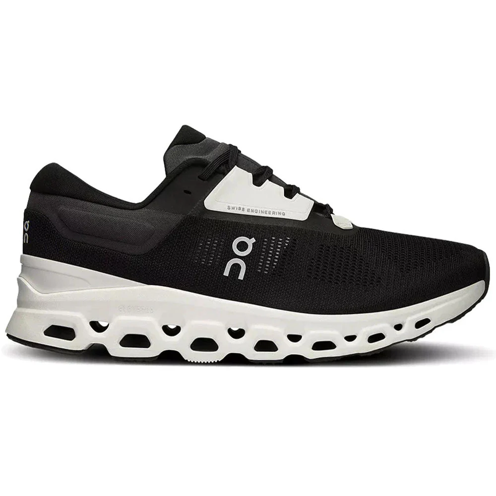 Men's On Cloudstratus 3, Black/Frost, 12.5 D Medium