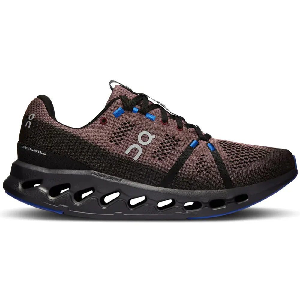 Men's On Cloudsurfer, Black/Cobalt, 8 D Medium