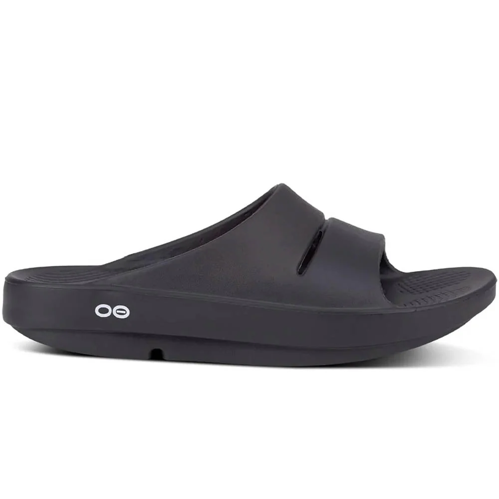 Men's OOFOS OOahh Slide, Black, 13 D Medium