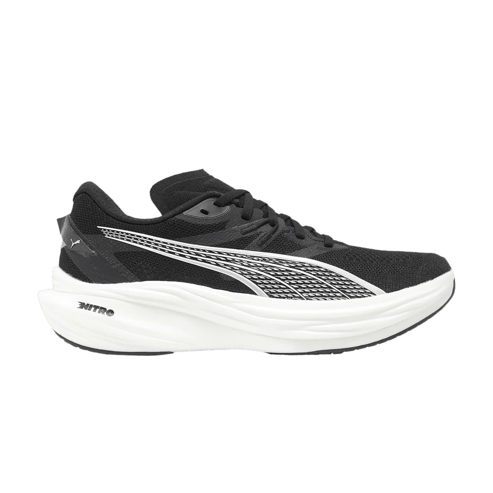 Men's Puma Deviate Nitro 3, Puma Black/Puma White, 9.5 D Medium