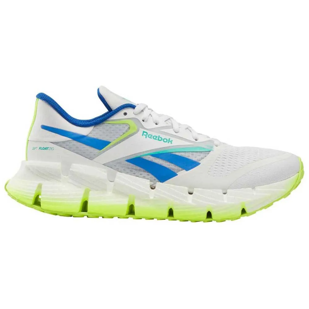 Men's Reebok Floatzig 1, Ftwr White/Digital Lime/Kinetic Blue, 10.5 D Medium