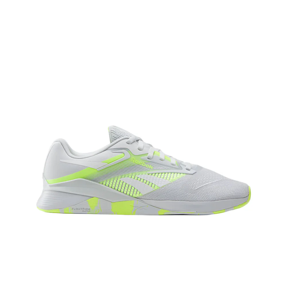 Men's Reebok Nano X4, Moon/Digital Lime/Footwear White, 9.5 D Medium