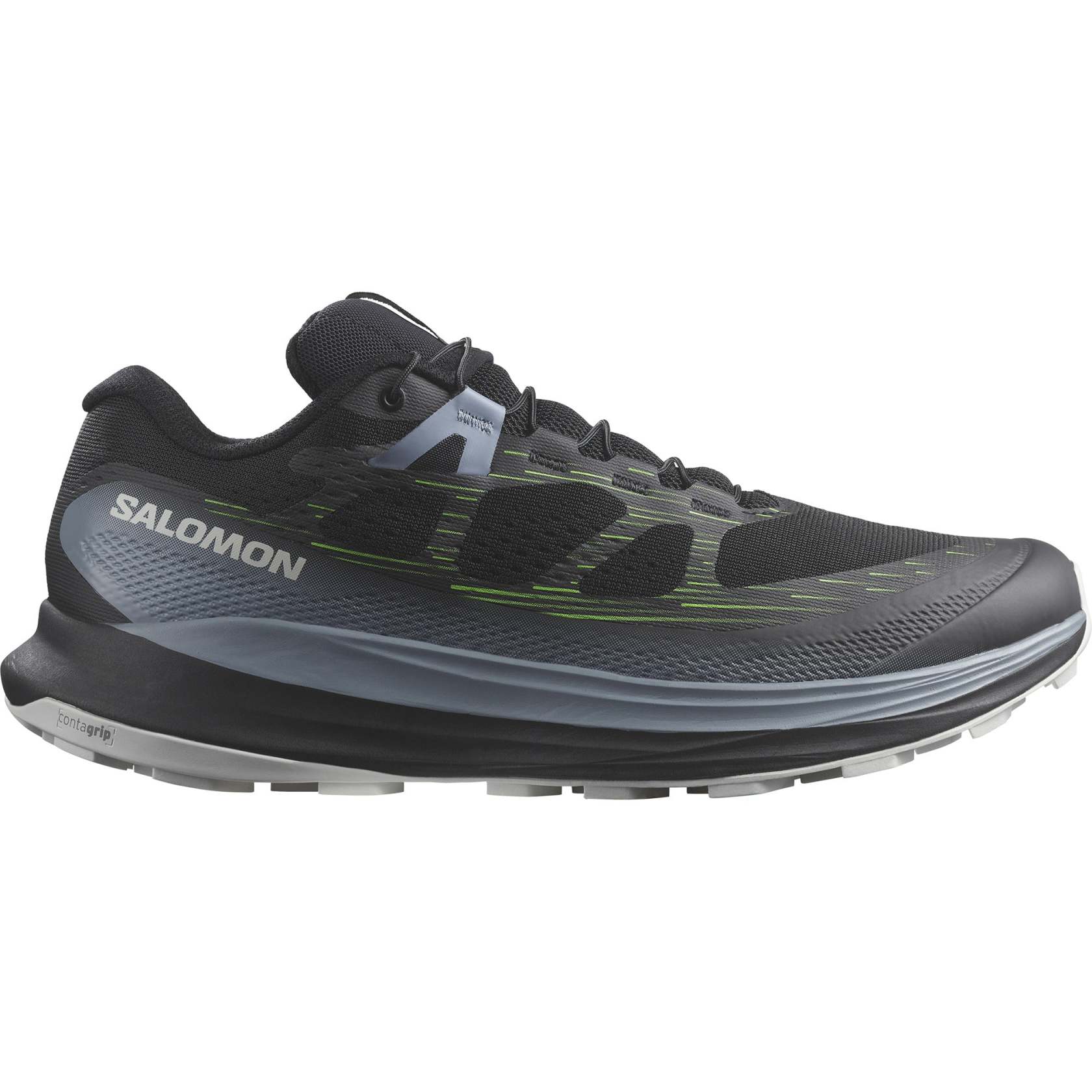 Men's Salomon Ultra Glide 2, Black/Flint Stone/Green Gecko, 10 D Medium