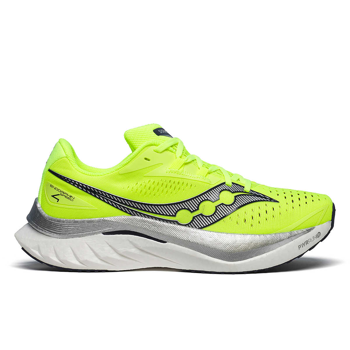 Men's Saucony Endorphin Speed 4, Citron/Navy, 9 D Medium