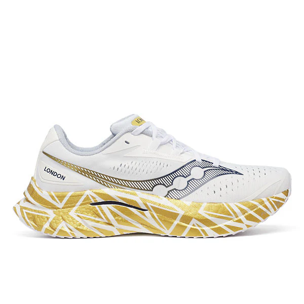 Men's Saucony Endorphin Speed 4, White/Gold, 9 D Medium