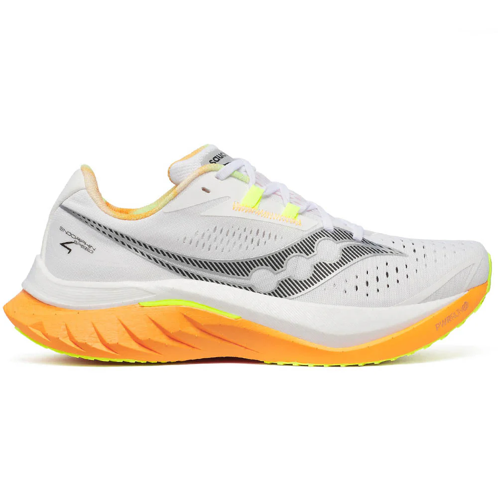 Men's Saucony Endorphin Speed 4, White/Peel, 9.5 D Medium