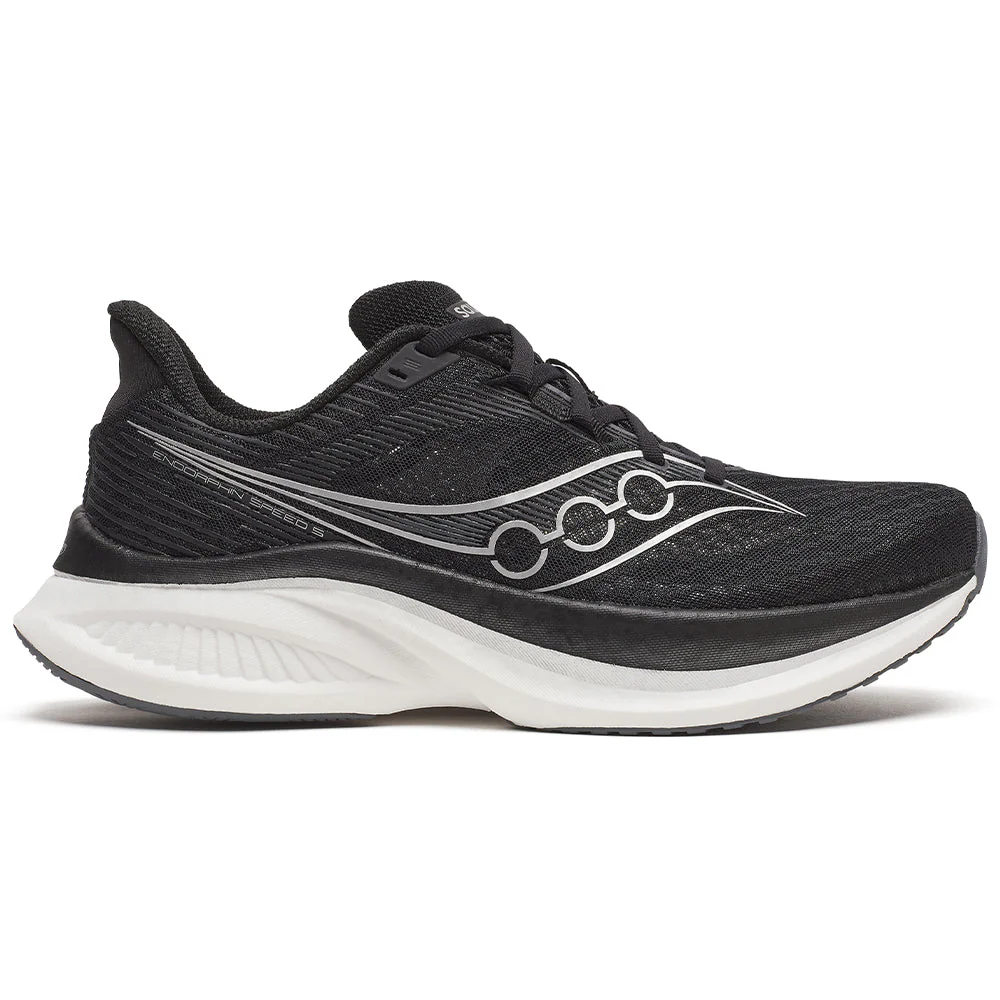 Men's Saucony Endorphin Speed 5, Black/White, 14 D Medium