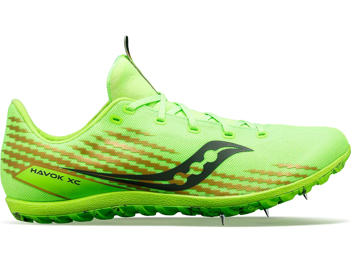 Men's Saucony Havok XC 3, Slime, 10 D Medium