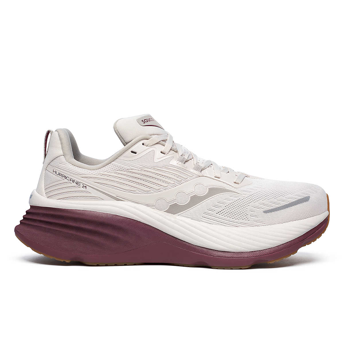 Men's Saucony Hurricane 24, Moon/Currant, 11.5 D Medium