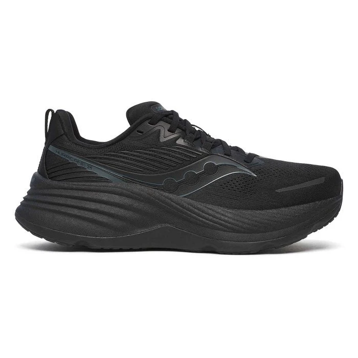 Men's Saucony Hurricane 24, Triple Black, 12.5 D Medium