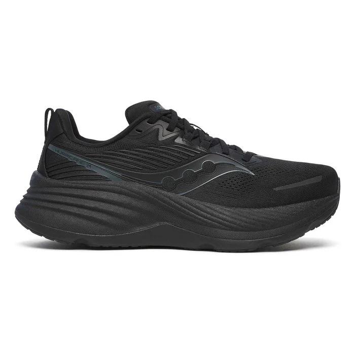 Men's Saucony Hurricane 24, Triple Black, 13 D Medium
