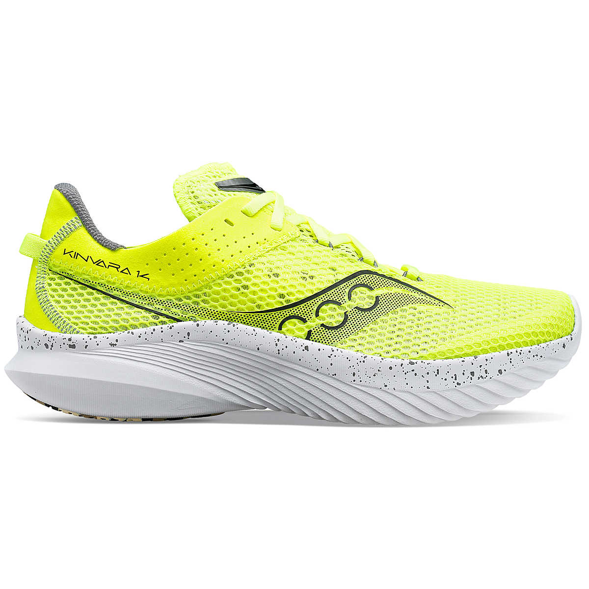 Men's Saucony Kinvara 14, Citron/Black, 12.5 D Medium