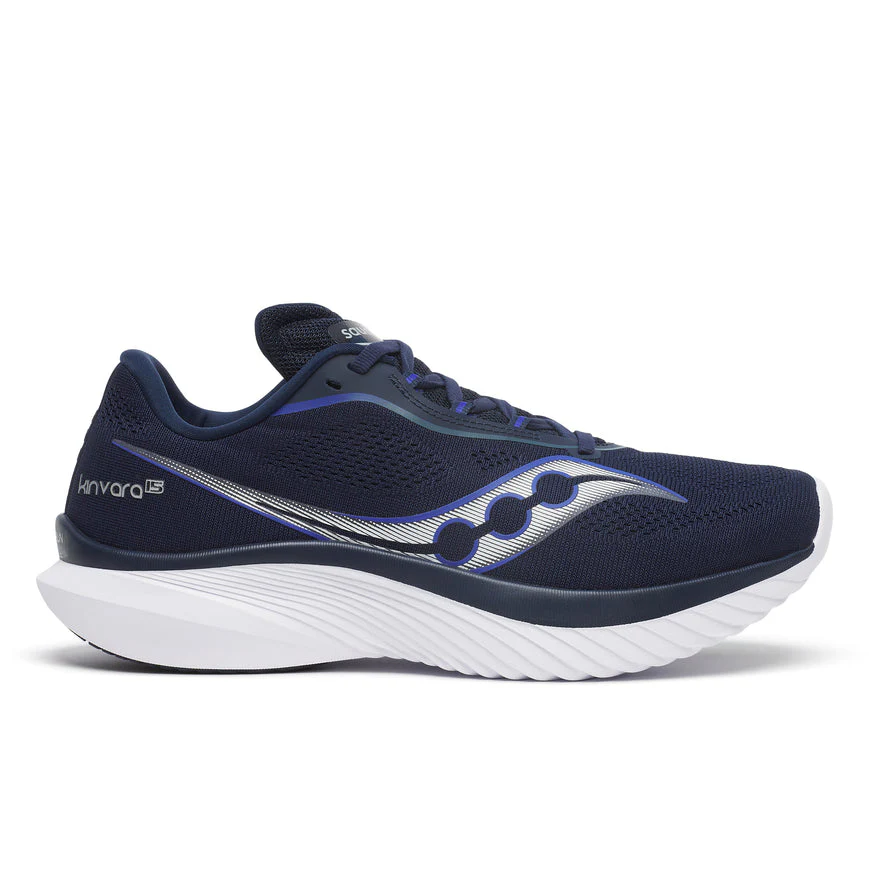 Men's Saucony Kinvara 15, Navy/White, 10 D Medium