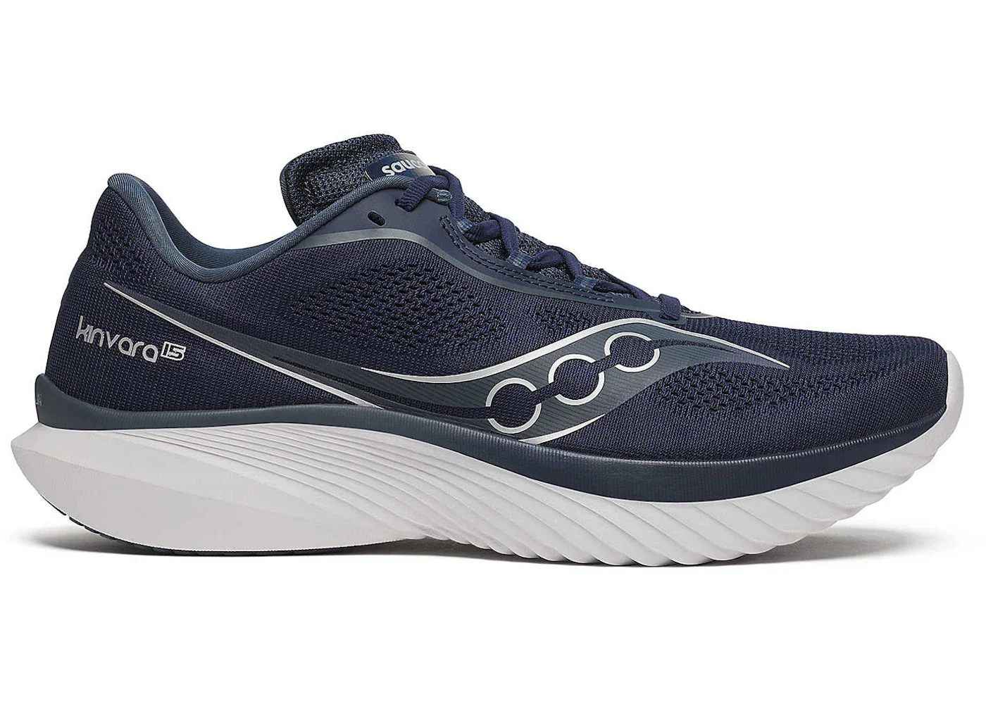 Men's Saucony Kinvara 15, Navy/Silver, 9.5 D Medium