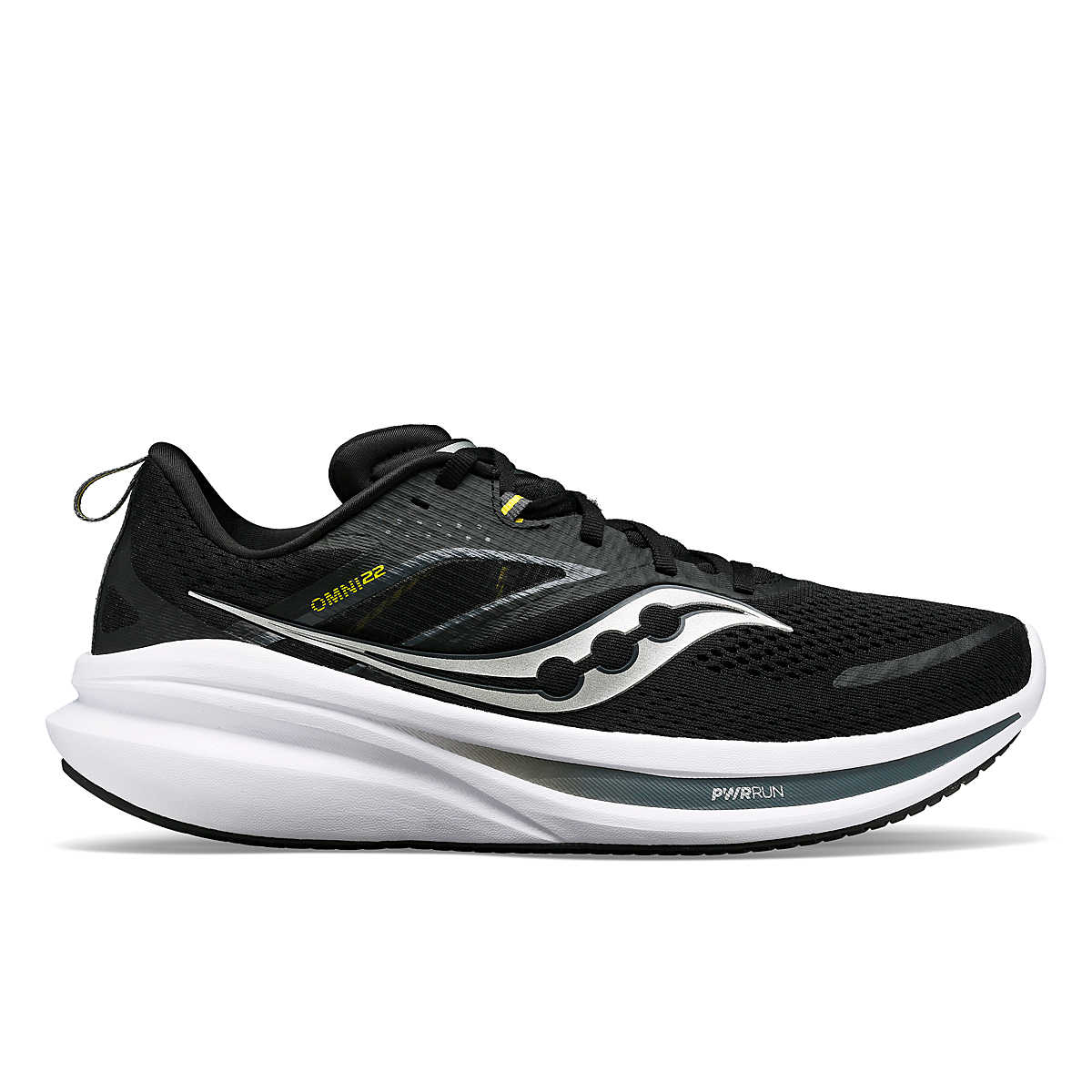 Men's Saucony Omni 22, Black/White, 13 2E Wide