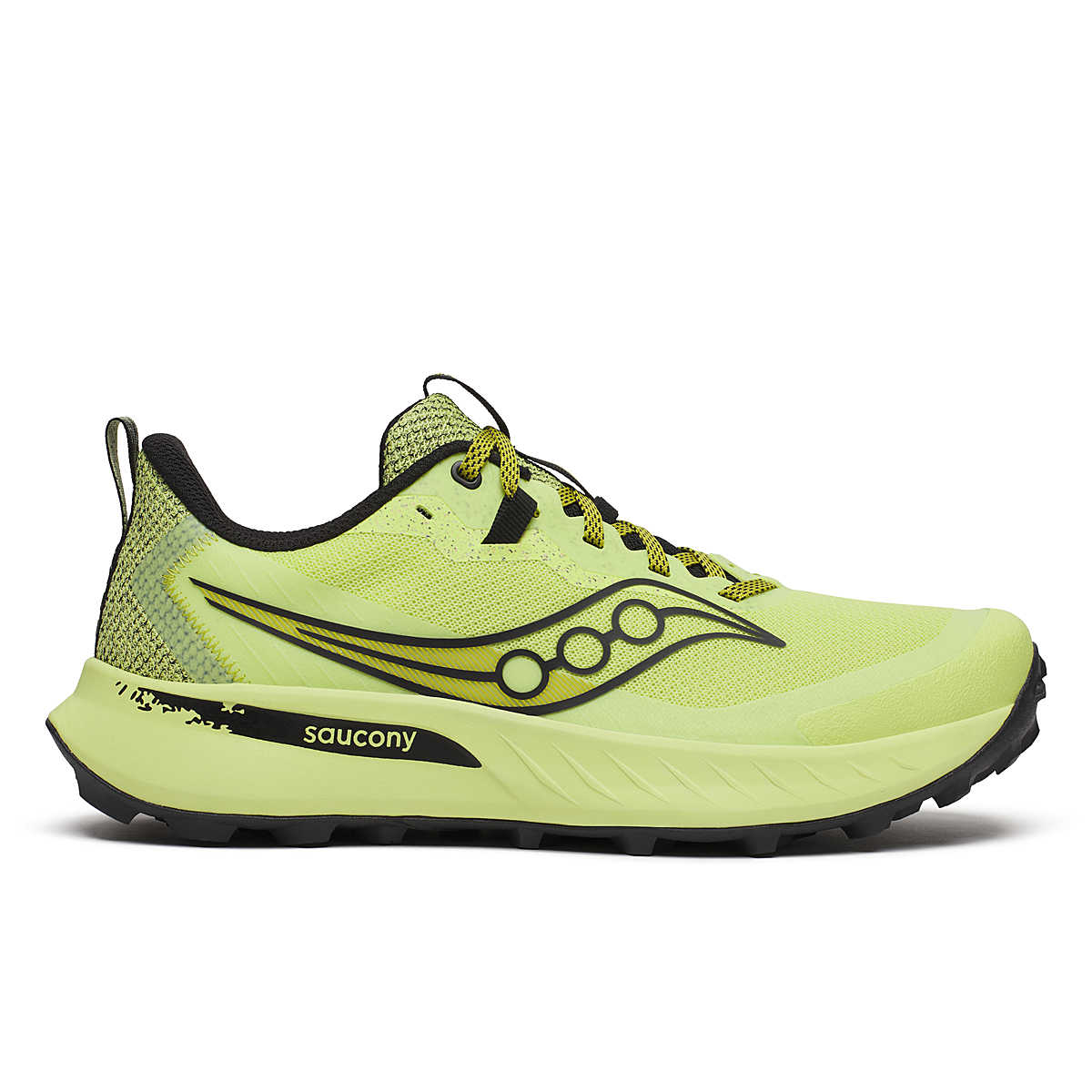 Men's Saucony Peregrine 15, Sunny/Black, 10 D Medium