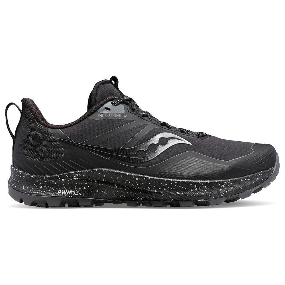 Men's Saucony Peregrine Ice+3, Black/Shadow, 11 D Medium