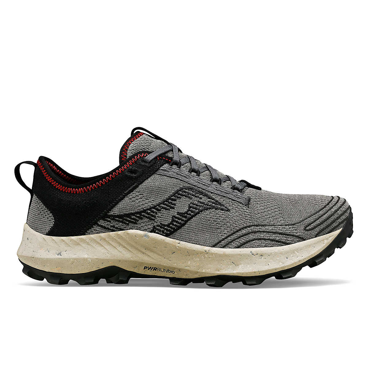 Men's Saucony Peregrine RFG, Shadow/Black, 10 D Medium