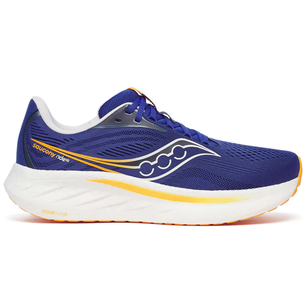 Men's Saucony Ride 18, Azurite/Peel, 10.5 D Medium