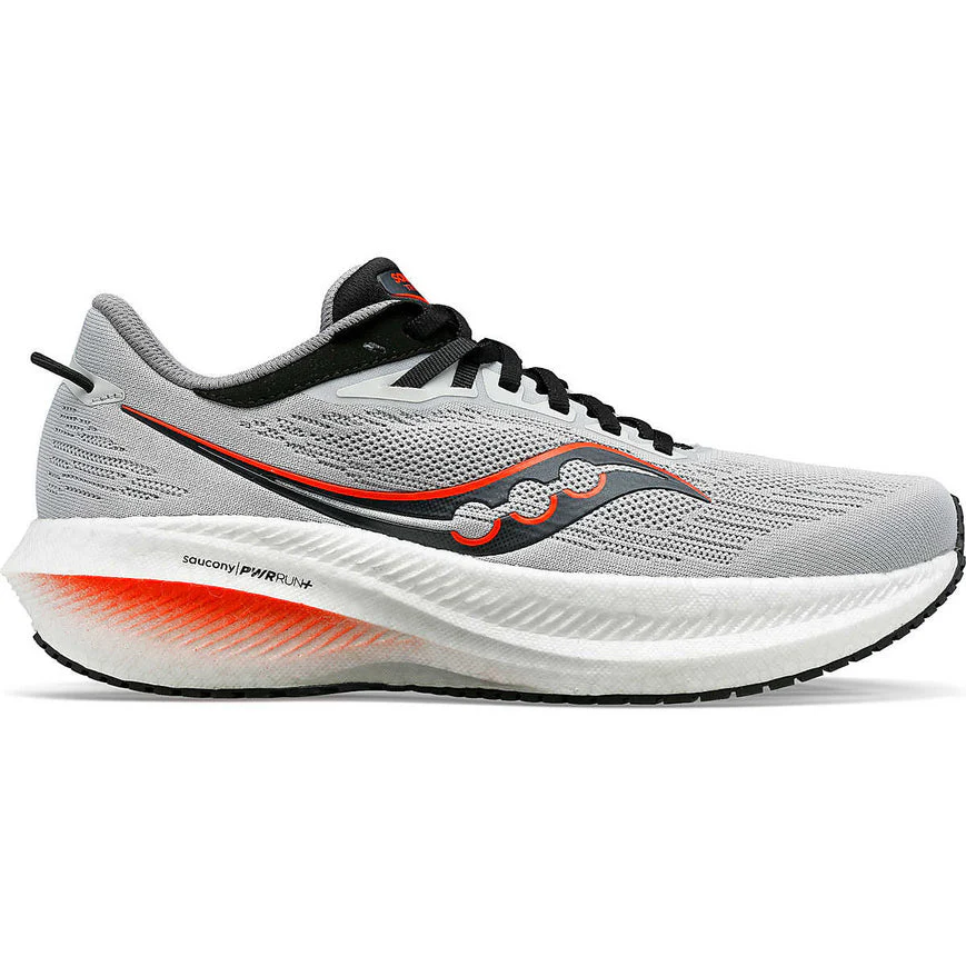 Men's Saucony Triumph 21, Concrete/Black, 10.5 D Medium