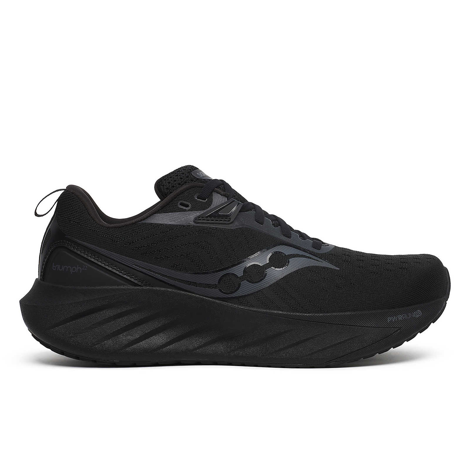 Men's Saucony Triumph 22, Triple Black, 10 D Medium
