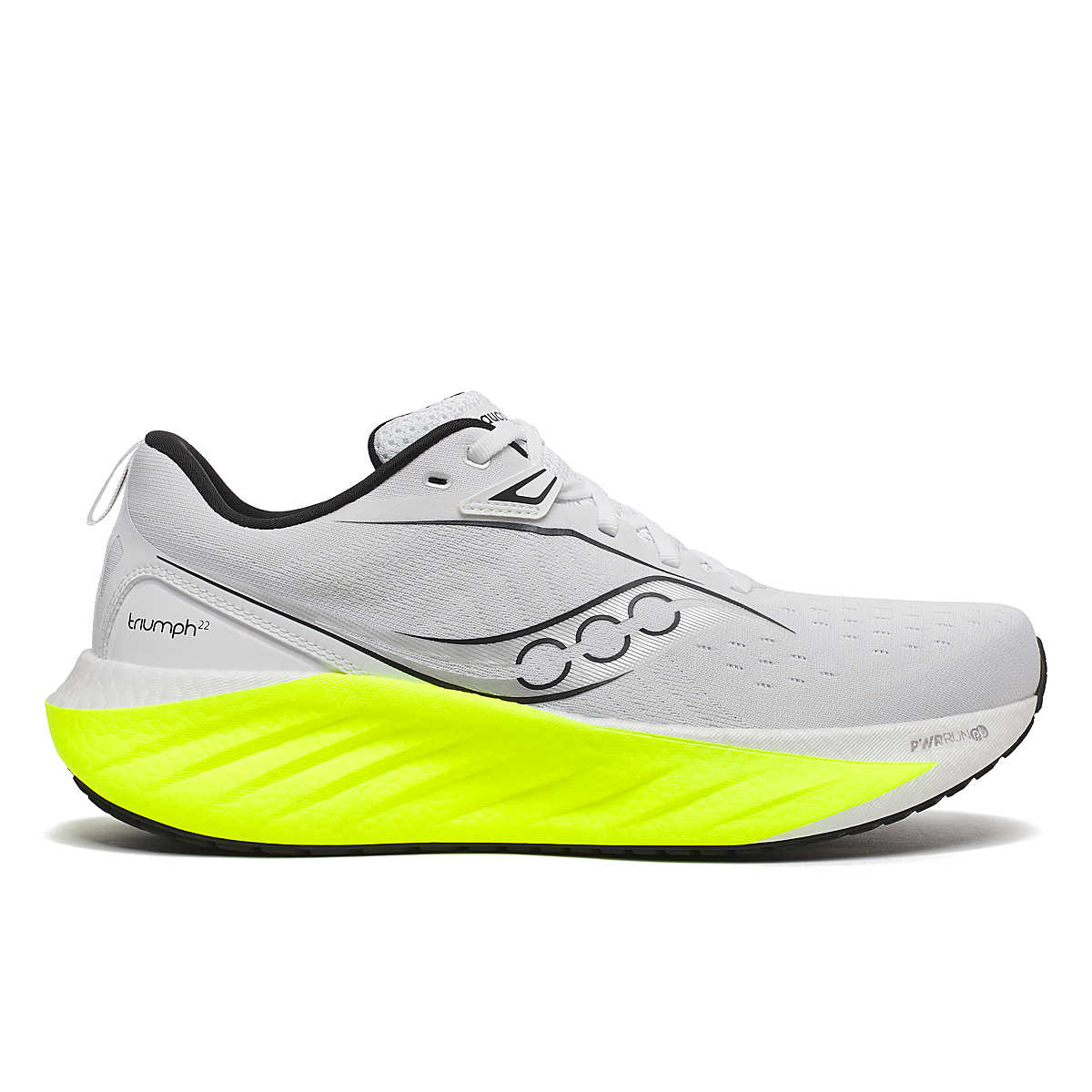 Men's Saucony Triumph 22, White/Olivine, 12 D Medium