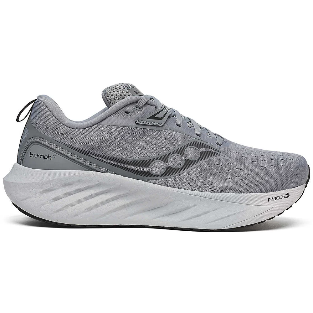 Men's Saucony Triumph 22, Flint/Black, 8.5 D Medium