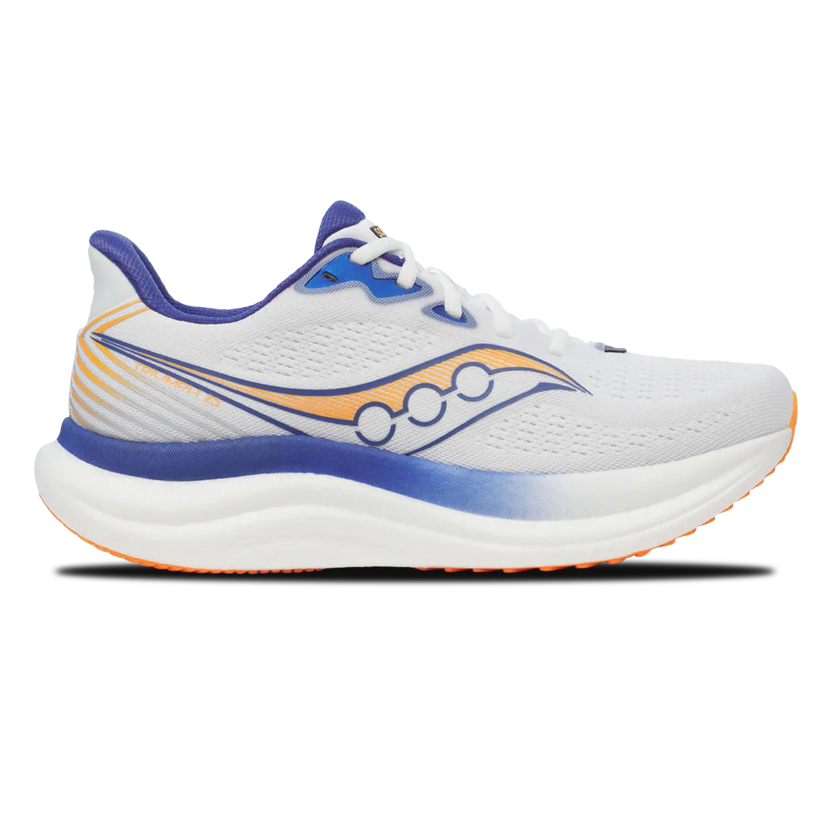 Men's Saucony Triumph 23, White/Azurite, 9 D Medium