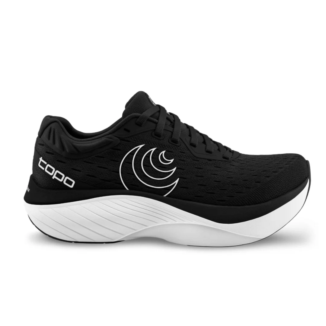 Men's Topo Athletic Atmos, Black/White, 12.5 D Medium