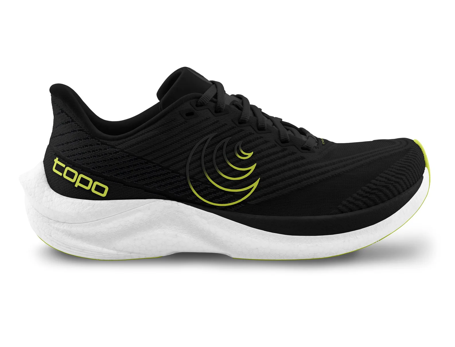 Men's Topo Athletic Cyclone 3, Black/Lime, 10.5 D Medium