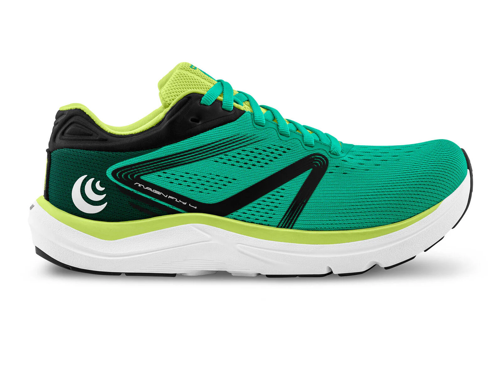 Men's Topo Athletic Magnifly 4, Aqua/Black, 9.5 D Medium
