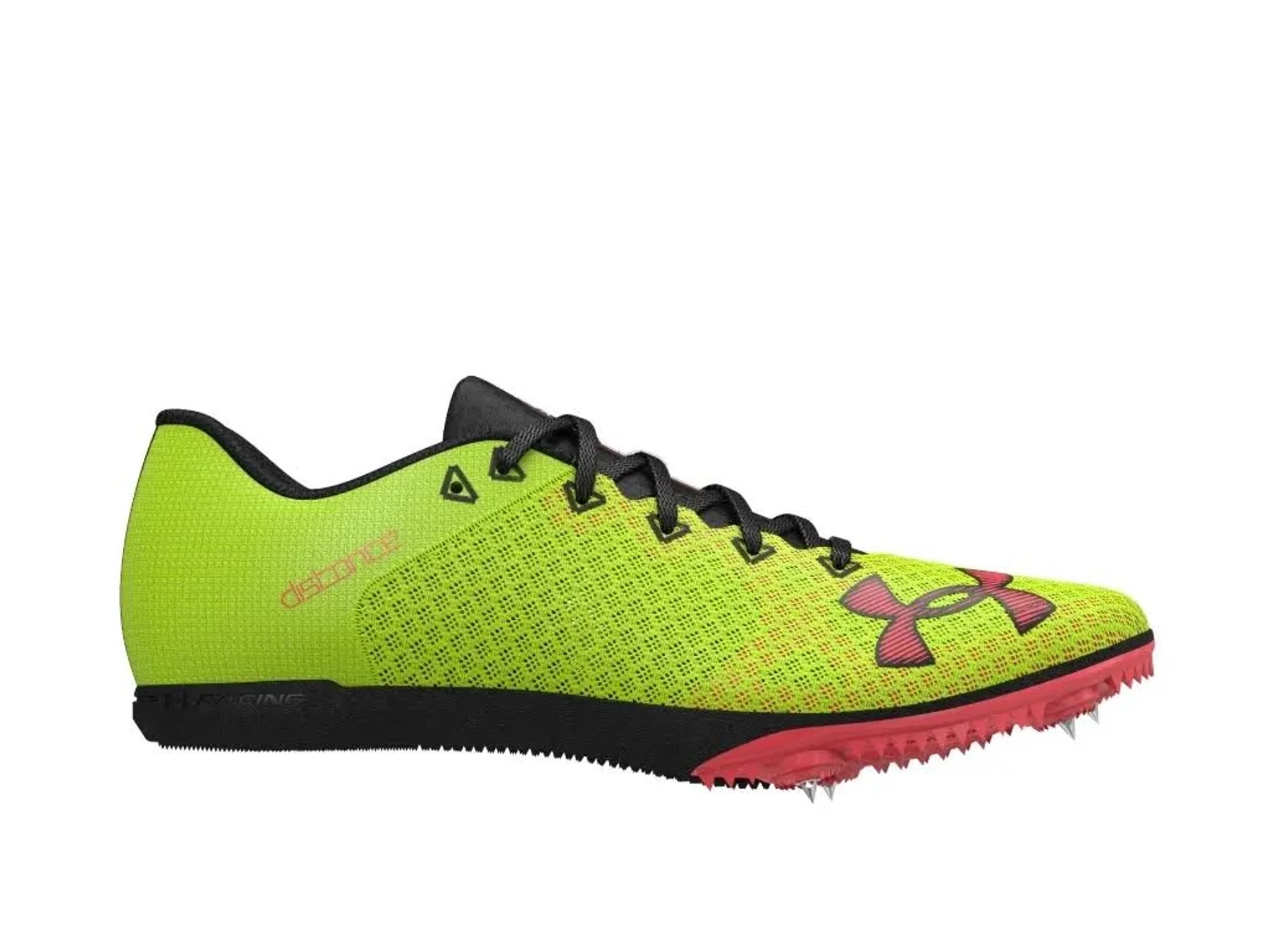 Men's Under Armour Kick Distance 4, High Vis Yellow/Black Beta, 11 D Medium