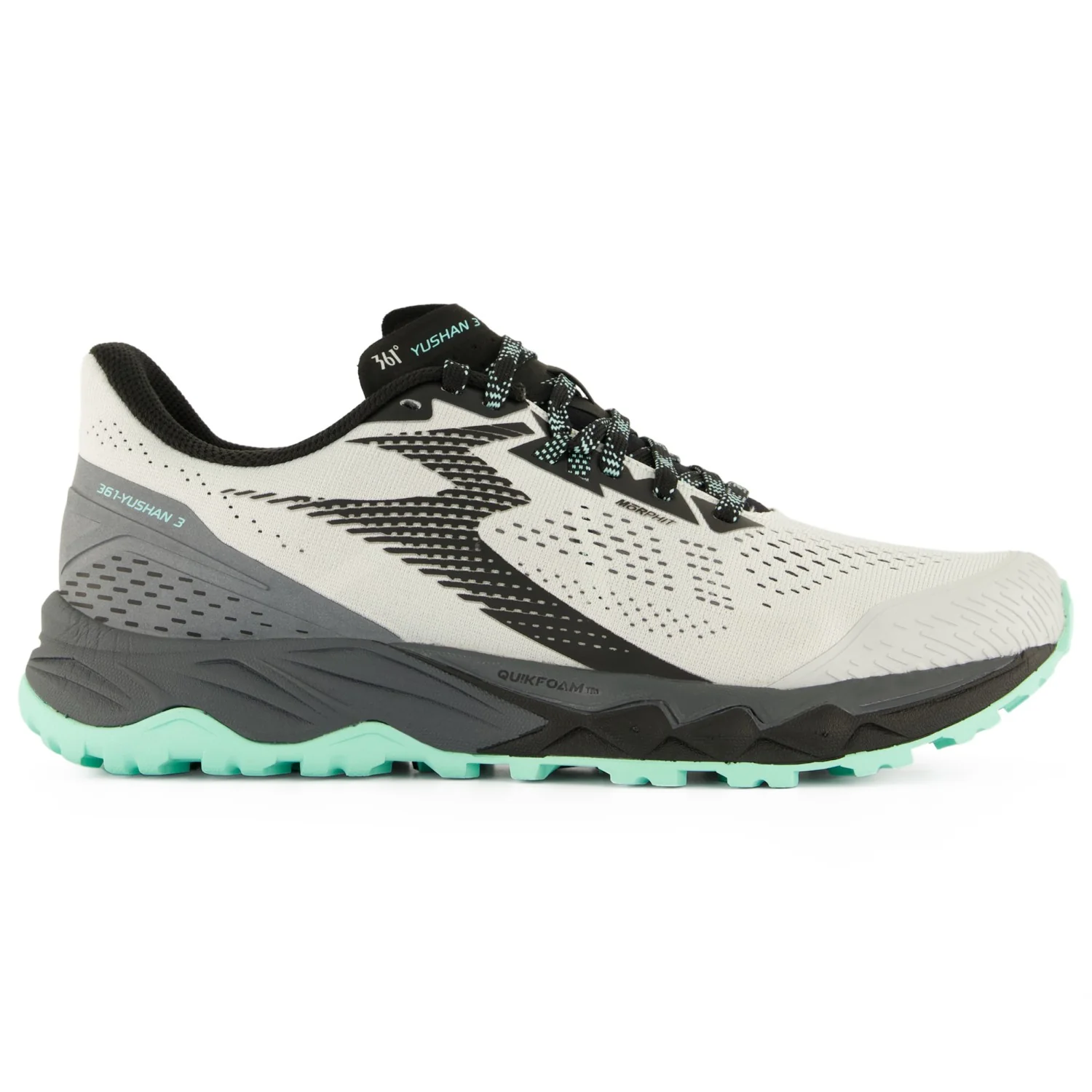 Women's 361 Degrees Yushan 3, Oyster Mushroom/Black, 9.5 B Medium