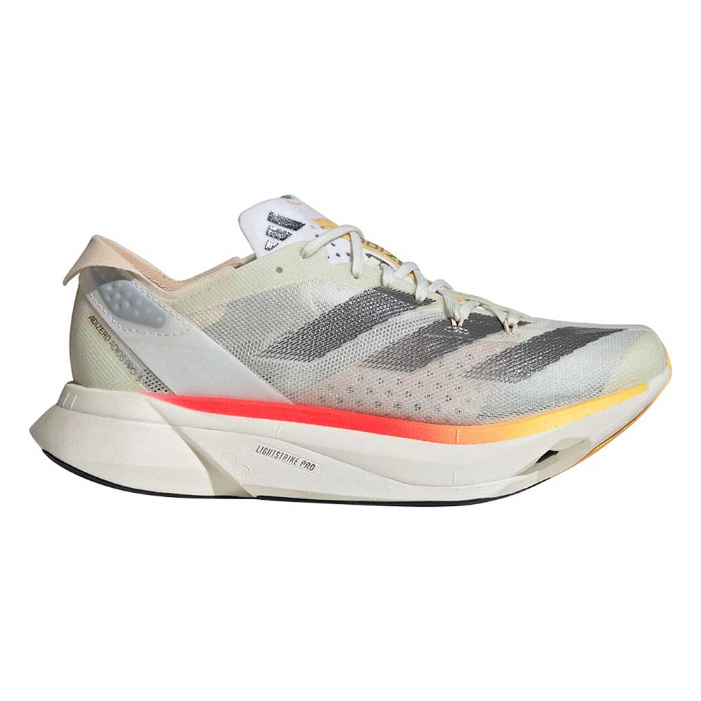 Women's Adidas Adizero Adios Pro 3, Ivory/Ironmt/Crysan, 7 B Medium