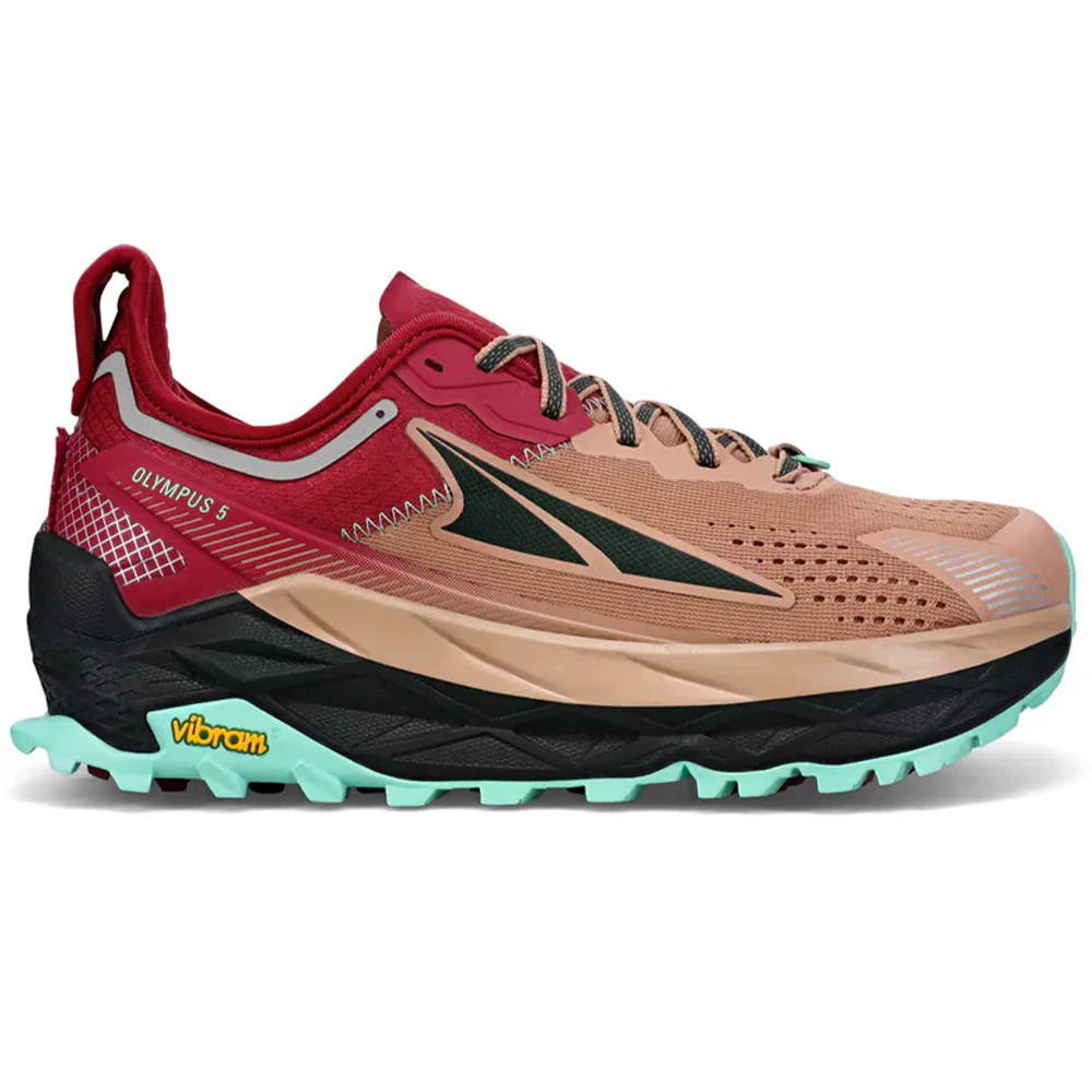 Women's Altra Olympus 5, Brown/Red, 9.5 B Medium