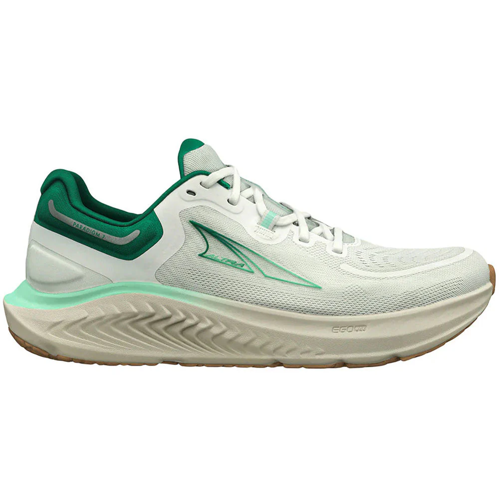 Women's Altra Paradigm 7, White/Green, 7 B Medium